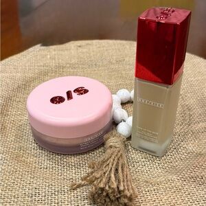 ONE/SIZE Pink Setting Powder Jar & Cream Liquid Foundation Bottle